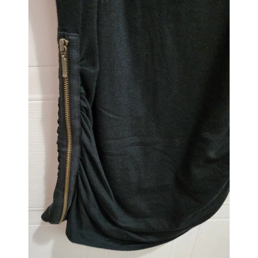 Banana Republic Women’s Sleeveless Snitty Side Zip Ruched Top Black Size Small - Picture 4 of 9